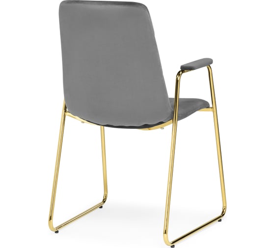 Стул Woodville на металлокаркасе lana dark grey / gold 15543