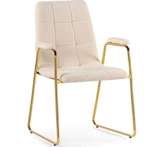 Стул Woodville на металлокаркасе lana cream / gold 15546