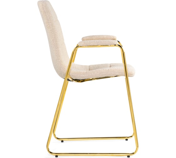 Стул Woodville на металлокаркасе lana cream / gold 15546