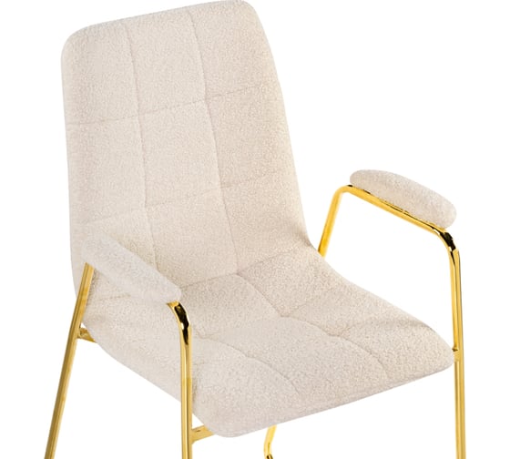 Стул Woodville на металлокаркасе lana cream / gold 15546