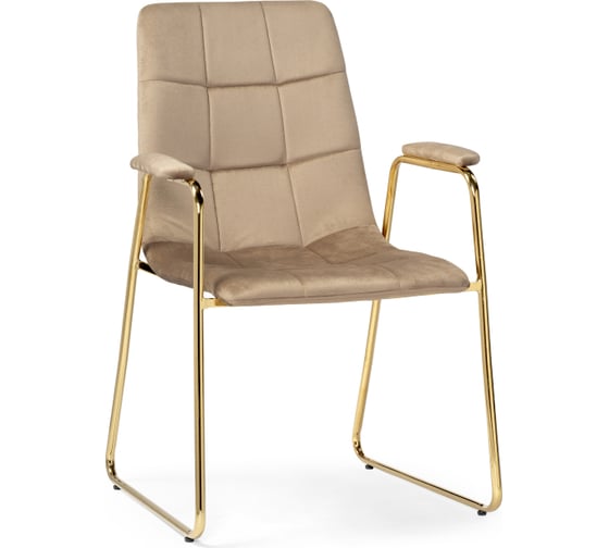 Стул Woodville на металлокаркасе lana beige / gold 15545 1