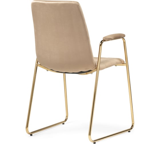 Стул Woodville на металлокаркасе lana beige / gold 15545