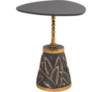 Кофейный журнальный столик BOGACHO Арт Leaves Gold серого цвета с золотом 17815/СерыйГолд