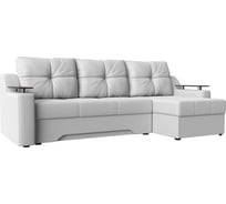 Угловой диван Лига диванов Сенатор правый полностью экокожа белая 27877