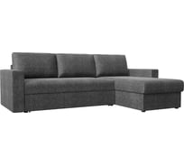 Угловой диван Лига диванов Траумберг правый полностью рогожка серая 28332