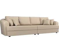 Прямой диван Лига диванов Милтон полностью экокожа бежевая 100668