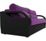 Прямой диван Лига диванов Форсайт основа микровельвет фиолетовый, компаньон экокожа черная 100752 3