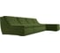 Угловой модульный диван Лига диванов Холидей полностью микровельвет зеленый 101833 5