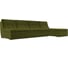 Угловой модульный диван Лига диванов Холидей полностью микровельвет зеленый 101833 2