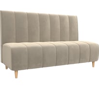 Прямой диван Лига диванов Ральф полностью микровельвет бежевый 104140