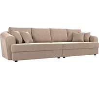 Прямой диван Лига диванов Милтон полностью велюр бежевый 100652