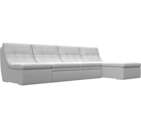Угловой модульный диван Лига диванов Холидей полностью экокожа белая 101841