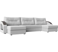 П-образный диван Лига диванов Канзас полностью экокожа белая 101204