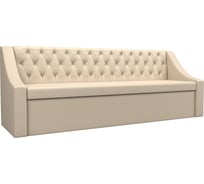 Кухонный прямой диван Лига диванов Мерлин полностью экокожа бежевая 101141