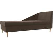 Кушетка Лига диванов Астер полностью рогожка коричневая 104523