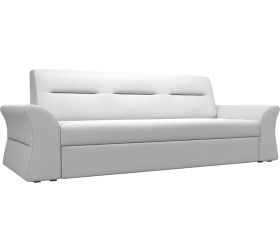 Прямой диван Лига диванов Клайд полностью экокожа белая 109265 1