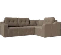 Угловой диван Лига диванов Кембридж правый полностью рогожка Корфу 03 108834