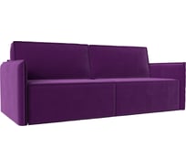 Прямой диван Лига диванов Либерти полностью микровельвет фиолетовый 116248