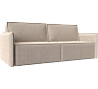 Прямой диван Лига диванов Либерти полностью рогожка бежевая 117318