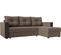 Угловой диван Лига диванов Валенсия Лайт угол правый полностью рогожка корфу 03 117764