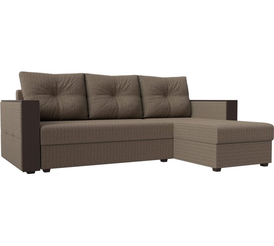 Угловой диван Лига диванов Валенсия Лайт угол правый полностью рогожка корфу 03 117764 1