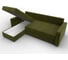 Угловой диван Лига диванов Ливерпуль Лайт угол левый полностью микровельвет зеленый 117729L 9