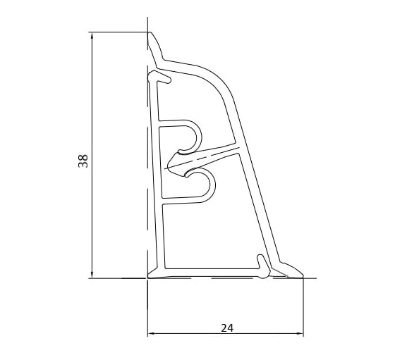 Плинтус для столешницы KORNER LB-381-690 венге 3,0 м, ПВХ 20-381-0-690