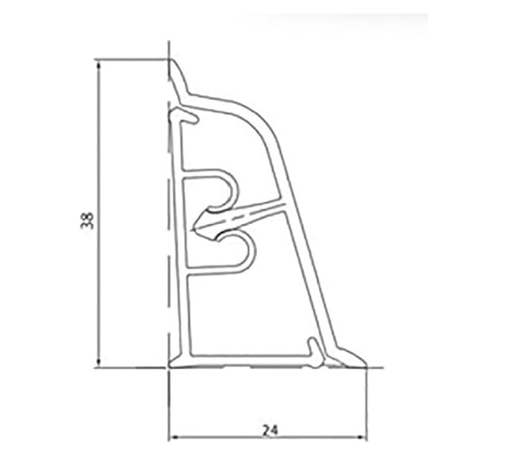 Плинтус для столешниц KORNER таксус 3 м ПВХ LB-381-6120 20-381-0-6120