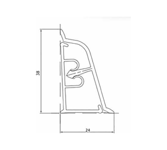 Плинтус для столешниц KORNER LB-381-6109 бетао, 3 м, ПВХ 20-381-0-6109