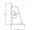 Плинтус для столешниц KORNER LB-381-6109 бетао, 3 м, ПВХ 20-381-0-6109 2