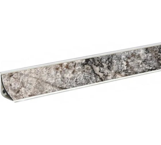 Плинтус для столешниц KORNER LB15 Серый мрамор, 3 м 20-15-0-6086