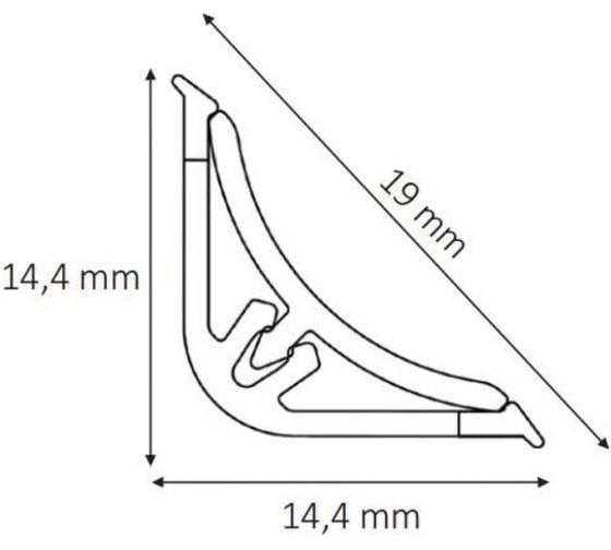 Плинтус для столешниц KORNER LB15 Дуб белый, 3 м 20-15-0-6214