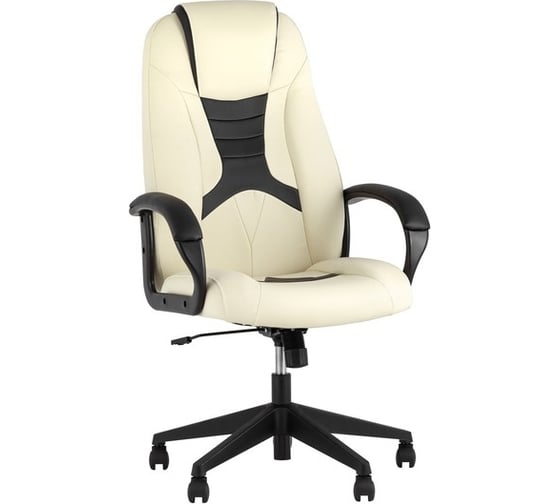 Игровое кресло Стул Груп Topchairs st-cyber 8 белый/черный, экокожа, крестовина пластик ST-CYBER 8 WHITE