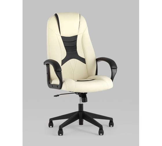 Игровое кресло Стул Груп Topchairs st-cyber 8 белый/черный, экокожа, крестовина пластик ST-CYBER 8 WHITE