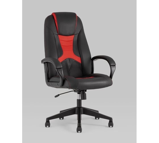 Игровое кресло Стул Груп Topchairs спинка и сиденье комбо ткань/экокожа, цвет черный/красный ST-CYBER 8 RED