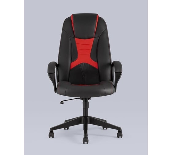 Игровое кресло Стул Груп Topchairs спинка и сиденье комбо ткань/экокожа, цвет черный/красный ST-CYBER 8 RED