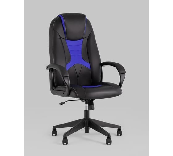 Игровое кресло Стул Груп Topchairs st-cyber 8 черный/синий, экокожа, крестовина пластик ST-CYBER 8 BLUE
