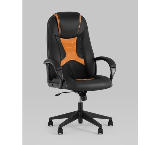 Компьютерное игровое кресло Стул Груп Topchairs st-cyber 8 (zombie 8 viking-8) черный/оранжевый, экокожа крестовина, пластик ST-CYBER 8 ORANGE 1