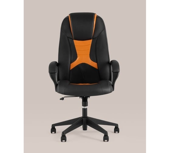 Компьютерное игровое кресло Стул Груп Topchairs st-cyber 8 (zombie 8 viking-8) черный/оранжевый, экокожа крестовина, пластик ST-CYBER 8 ORANGE