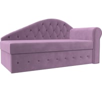 Тахта Лига диванов Джулия правый полностью микровельвет сиреневый 118472