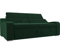 Прямой диван Лига диванов Медиус полностью велюр зеленый 107051
