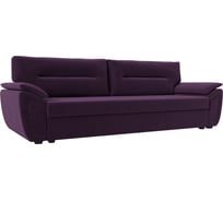 Прямой диван Лига диванов Нэстор Лайт полностью велюр фиолетовый 117589