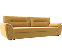 Прямой диван Лига диванов Нэстор Лайт полностью микровельвет желтый 117593