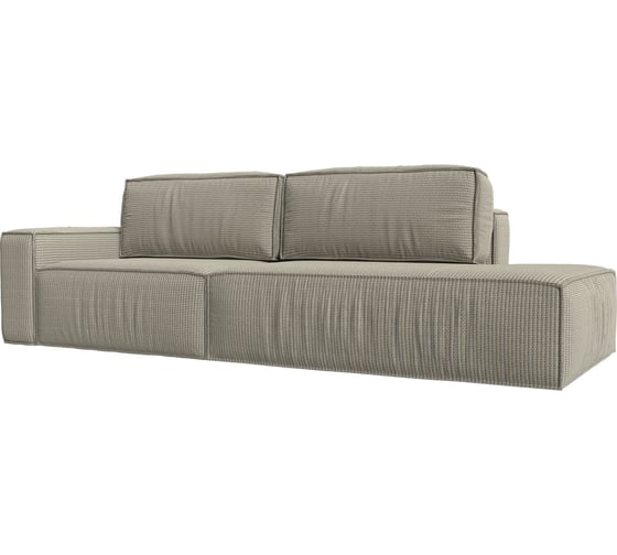 Прямой диван Лига диванов Прага модерн подлокотник слева полностью Рогожка корфу 02 116809L 1