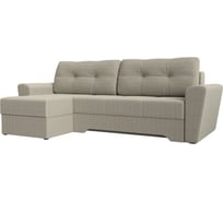 Угловой диван Лига диванов Амстердам левый полностью рогожка Корфу 02 105056L