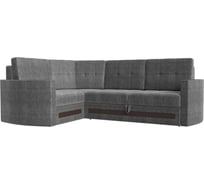 Угловой диван Лига диванов Белла левый полностью рогожка серая 117658L