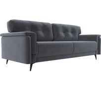 Прямой диван Лига диванов Оксфорд полностью велюр серый 116840