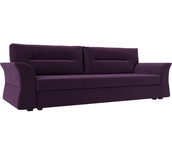 Прямой диван Лига диванов Клайд С полностью велюр фиолетовый 117272 1