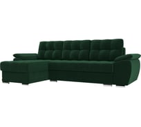Угловой диван Лига диванов Нэстор левый угол полностью велюр зеленый 109808L