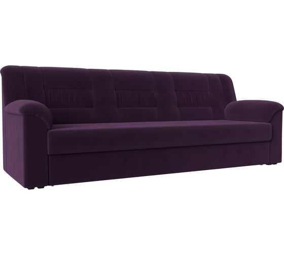 Прямой диван Лига диванов Карелия полностью велюр фиолетовый 113320 1